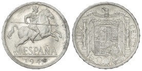 Peseta System: Estado Español
10 Céntimos. 1940. PLVS-VLTRA, VNA. (Manchitas). ESCASA. AC-7. SC-.