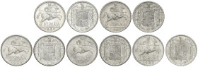Peseta System: Estado Español
Lote 5 monedas 10 Céntimos. 1940 a 1953. Todas con PLUS y 1941 PLUS y PLVS. AC-5, 8/9, 11 y 12. SC.
