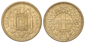Peseta System: Estado Español
1 Peseta. 1944. Bella. SC-.
