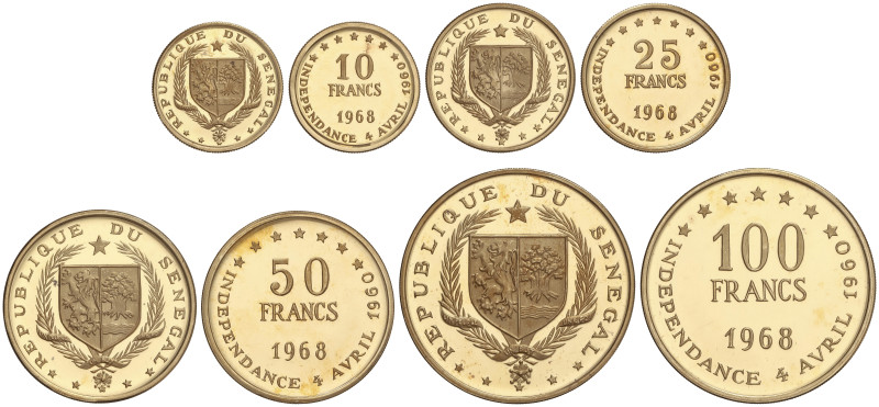 World Coins: Senegal
Serie 4 monedas 10, 25, 50 y 100 Francs. 1968. Peso total ...