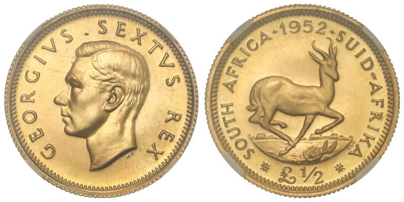 World Coins: South Africa
1/2 Sovereign (Pond). 1952. GEORGE V. Encapsulado por...