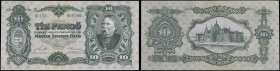 HONGRIE - HUNGARY
10 pengö type “portrait de Deàk Ferenc” 1er février 1929.
P.96.
Alphabet B 450 - numéro 005256, type recherché dans cet état de cons...