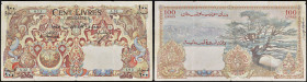LIBAN - LEBANON
100 livres type “Tapis” / “Carpet” - “Faux / Counterfeit-Forgery” 1945.
P.53.
Alphabet A.32 - numéro 693, imprimé par la Banque de ...
