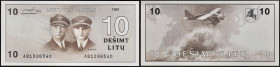 LITUANIE - LITHUANIA
10 litu ND (1993).
P.47a.
C’est le second plus haut grade ! Alphabet AB - numéro 1036540. Au recto, on retrouve le portrait de de...
