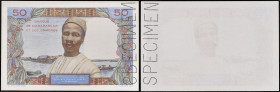 MADAGASCAR - MADAGASCAR
50 francs type “Spécimen verso / back Specimen” ND (1950).
P.45s2.
Top Pop : c’est le seul et le plus bel exemplaire gradé ! P...