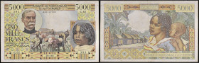 MADAGASCAR - MADAGASCAR
5000 francs type “Galliéni” 30-6-1950.
P.49a.
Alphabet C.62 - numéro 393, type recherché dans tous les états de conservation a...
