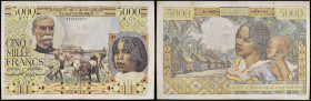 MADAGASCAR - MADAGASCAR
5000 francs type “Galliéni” 23-11-1955.
P.49b.
C’est le second plus haut grade ! Alphabet M.179 - numéro 677, type rare et rec...