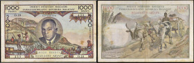 MADAGASCAR - MADAGASCAR
1000 francs - 200 ariary avec le portrait du président Tsiranana ND (1963).
P.56a.
Alphabet O.18 - numéro 433, type très rare ...