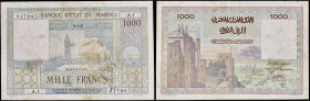 MAROC - MOROCCO
1000 francs - premier alphabet 19-4-1951.
P.47.
Alphabet A.1 - numéro 91700, c'est la première série et la première fois que ce billet...