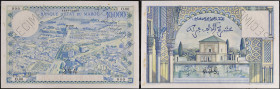 MAROC - MOROCCO
10 000 francs type “SPÉCIMEN” ND (1953-55).
P.50s.
Alphabet O.00 - numéro 000, avec deux perforations “SPECIMEN” en oblique dans le co...
