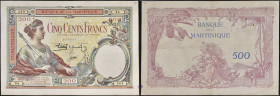 MARTINIQUE - MARTINIQUE
500 francs type “Femme au sceptre” ND (1934).
P.14.
Alphabet S.4 - numéro 269, type très rare et recherché dans tous les états...