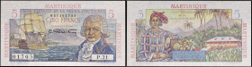 MARTINIQUE - MARTINIQUE
5 francs type “Bougainville” 1946.
P.27.
Top Pop : c’est le plus bel exemplaire gradé ! Alphabet P.21 - numéro 01705, c’est le...