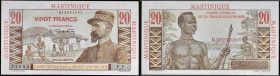 MARTINIQUE - MARTINIQUE
20 francs type “Émile Gentil” dernier alphabet 1946.
P.29.
Alphabet F.7 - numéro 31683, c’est la dernière lettre pour le derni...