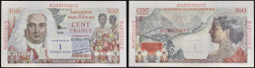 MARTINIQUE - MARTINIQUE
1 nouveau franc surchargé sur 100 francs type “La Bourdonnais” ND (1960).
P.37.
Alphabet A.52 - numéro 80512, c’est la premièr...