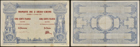 NOUVELLE-CALÉDONIE - NEW CALEDONIA
500 francs type "bleu et rouge" - Banque de l'Indo-Chine 3 janvier 1921.
P.22.
Top pop : c'est le plus bel exemplai...