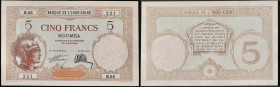 NOUVELLE-CALÉDONIE - NEW CALEDONIA
5 francs type “Walhain” - Banque de l’Indochine ND (1926).
P.36a.
C’est le second plus haut grade ! Alphabet H.56 -...