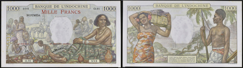 NOUVELLE-CALÉDONIE - NEW CALEDONIA
1000 francs - Banque de l’Indochine ND (1963)...