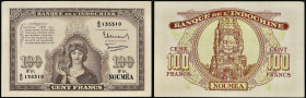 NOUVELLE-CALÉDONIE - NEW CALEDONIA
100 francs type "1942" - Banque de l'Indochine ND (1942).
P.44.
Top pop : c'est le plus bel exemplaire gradé ! Alph...