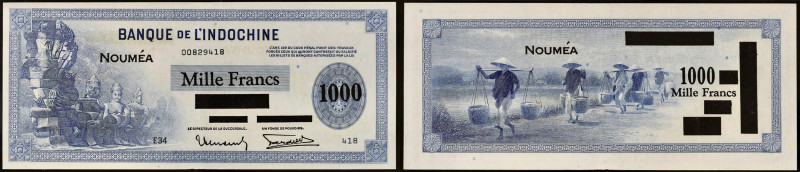 NOUVELLE-CALÉDONIE - NEW CALEDONIA
1000 francs type "bleu sans émission" - Banqu...