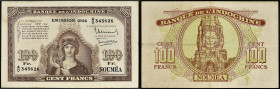 NOUVELLE-CALÉDONIE - NEW CALEDONIA
100 francs type "Émission 1944" - Banque de l'Indochine 1944.
P.46b.
C'est le second plus bel exemplaire gradé ! Al...