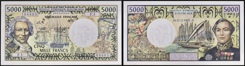 NOUVELLE-CALÉDONIE - NEW CALEDONIA
5000 francs type “Bougainville” ND (1971).
P....