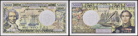 NOUVELLE-CALÉDONIE - NEW CALEDONIA
5000 francs type “Bougainville” ND (1971).
P.65a.
Top Pop : c’est le plus bel exemplaire gradé ! Alphabet F.1 - num...