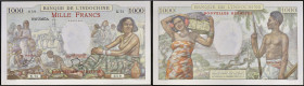 NOUVELLES-HÉBRIDES - NEW HEBRIDES
1000 francs avec surcharge “NOUVELLES-HÉBRIDES” ND (1941).
P.15.
Top Pop : c’est le plus bel exemplaire gradé ! Alph...