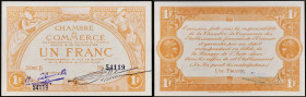 OCÉANIE FRANÇAISE - FRENCH OCEANIA
1 franc 1919.
P.3.
Série B - numéro 54119, type recherché dans cet état de conservation avec seulement une dizaine ...