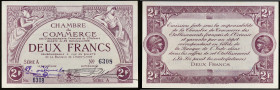 OCÉANIE FRANÇAISE - FRENCH OCEANIA
2 francs 1919.
P.4a.
Série A - numéro 6308, type rare et recherché de la première série “A”. À noter, seulement dix...
