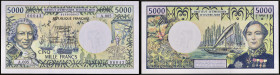 POLYNÉSIE FRANÇAISE, TERRITOIRES FRANÇAIS DU PACIFIQUE - FRENCH POLYNESIA, FRENCH PACIFIC TERRITORIES
5000 francs type “Bougainville” petit numéro 000...