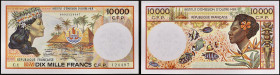 POLYNÉSIE FRANÇAISE, TERRITOIRES FRANÇAIS DU PACIFIQUE - FRENCH POLYNESIA, FRENCH PACIFIC TERRITORIES
10 000 francs type “femme polynésienne” ND (1986...