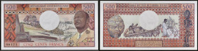 RÉPUBLIQUE CENTRAFRICAINE - CENTRAL AFRICAN REPUBLIC
500 francs avec le portrait du président Bokassa type “République centrafricaine” ND (1974).
P.1....