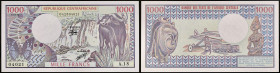 RÉPUBLIQUE CENTRAFRICAINE - CENTRAL AFRICAN REPUBLIC
1000 francs 1982.
P.10.
Alphabet A.18 - numéro 04021, type recherché dans cet état de conservatio...