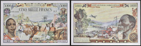 RÉPUBLIQUE CENTRAFRICAINE - CENTRAL AFRICAN REPUBLIC
5000 francs - premier alphabet 1-1-1980.
P.11.
Alphabet A.1 - numéro 89346, type recherché avec c...
