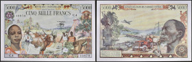 RÉPUBLIQUE CENTRAFRICAINE - CENTRAL AFRICAN REPUBLIC
5000 francs 1-1-1980.
P.11.
C’est le second plus haut grade ! Alphabet C.4 - numéro 10870, type r...