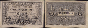 RÉUNION (ÎLE DE LA) - REUNION
50 centimes type “Trésor Colonial” 21 juin 1886.
P.8.
Top Pop : c’est le plus bel exemplaire gradé ! Pas d’alphabet, ni ...