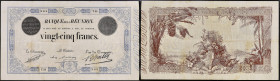 RÉUNION (ÎLE DE LA) - REUNION
25 francs type “Bleu” 1931.
P.18f.
Alphabet T.25 - numéro 285, type rarissime et recherché dans tous les états de conser...