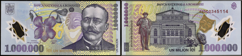 ROUMANIE - ROMANIA
1.000.000 lei type “polymère” 2003.
P.116a.
Alphabet 033C - n...