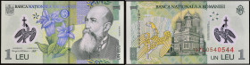 ROUMANIE - ROMANIA
1 leu type “polymère” avec le portrait de Nicolae Iorga 2019.
P.117l.
Alphabet et numéro 197L0540544, type rare dans ce grade avec ...
