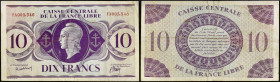 SAINT-PIERRE-ET-MIQUELON - SAINT PIERRE AND MIQUELON
10 francs type “Edmond Dulac” ND (1943).
P.11.
Alphabet FA - numéro 005,346 type très rare avec s...