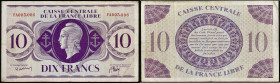 SAINT-PIERRE-ET-MIQUELON - SAINT PIERRE AND MIQUELON
10 francs type “Edmond Dulac” ND (1943).
P.11.
Alphabet FA - numéro 003,006, type très rare et re...