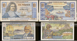 SAINT-PIERRE-ET-MIQUELON - SAINT PIERRE AND MIQUELON
Lot (2) - 5 francs type "Bougainville" et 10 francs type "Colbert" ND (1946).
P.22 - P.23.
Lot (2...