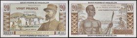 SAINT-PIERRE-ET-MIQUELON - SAINT PIERRE AND MIQUELON
20 francs type "Émile Gentil" ND (1946).
P.24.
Alphabet M.25 - numéro 20216.
PMG 66 EPQ Gem Uncir...