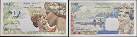 SAINT-PIERRE-ET-MIQUELON - SAINT PIERRE AND MIQUELON
1000 francs type “Union Française” ND (1950).
P.28.
Top Pop : c’est le plus bel exemplaire gradé ...