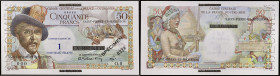 SAINT-PIERRE-ET-MIQUELON - SAINT PIERRE AND MIQUELON
1 nouveau franc surchargé sur 50 francs SPÉCIMEN type “Belain d’Esnambuc” ND (1960).
P.30as.
Top ...