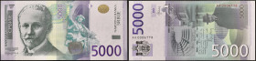 SERBIE - SERBIA
5000 dinara petit numéro 2016.
P.62.
C’est le second plus haut grade ! Alphabet AA - numéro 0006773, type recherché et rare dans cet é...