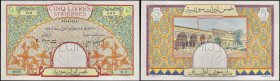 SYRIE - SYRIA
5 livres syriennes type “SPÉCIMEN” 1948.
P.62s.
Top Pop : c’est le seul et plus bel exemplaire gradé ! Alphabet 0.0 - numéro 000, avec u...
