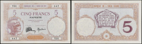 TAHITI - TAHITI
5 francs- Banque de l’Indo-Chine ND (1927).
P.11b.
Alphabet Y.51 - numéro 447, c’est la seconde signature qui est très difficile à tro...