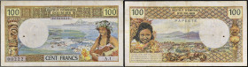 TAHITI - TAHITI
100 francs avec numéro spécial et petit numéro exceptionnel ND (1971).
P.23a.
Alphabet A.1 - numéro 00222, type rare et recherché en p...