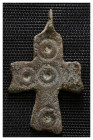 Weight 1,46 gr - Diameter 24 mm. BYZANTINE EMPIRE. BRONZE CROSS.(8th-10th century).Ae. Material : Bronze.